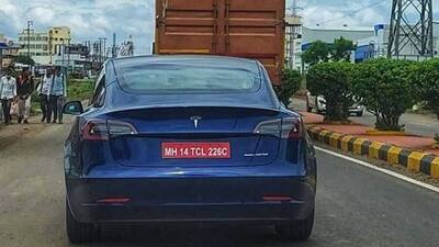 Tesla Model 3 electric car testing 