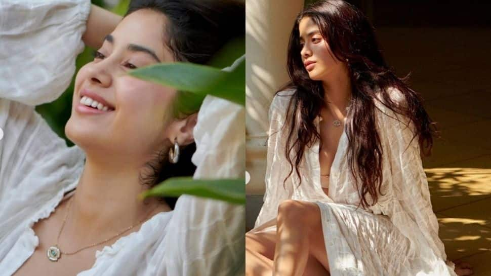 Janhvi Kapoor flaunts natural beauty in boho-chic look, poses in her lush green garden - See pics