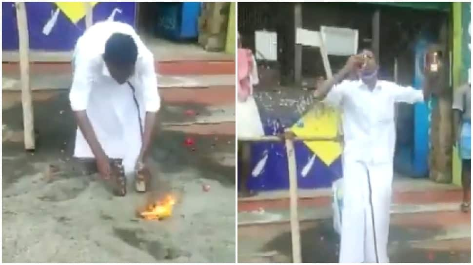 Man worships his Daru ki bottles as Tamil Nadu eases lockdown restrictions