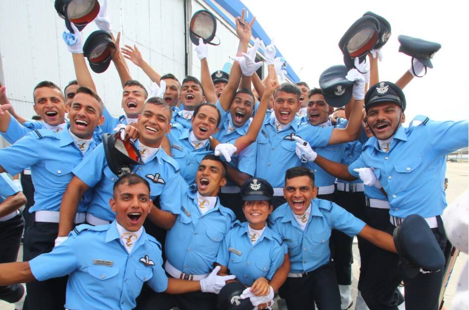 Cadets celebrate during the Combined Graduation Parade