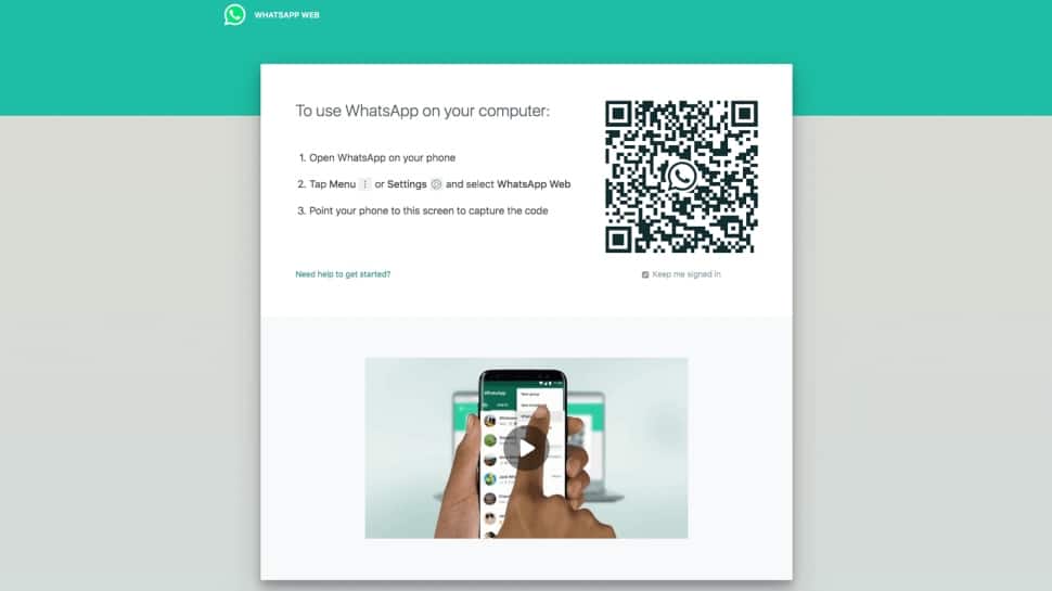 Verleden palm Reorganiseren Here's how to use WhatsApp Web: Check step by step guide | Technology News  | Zee News