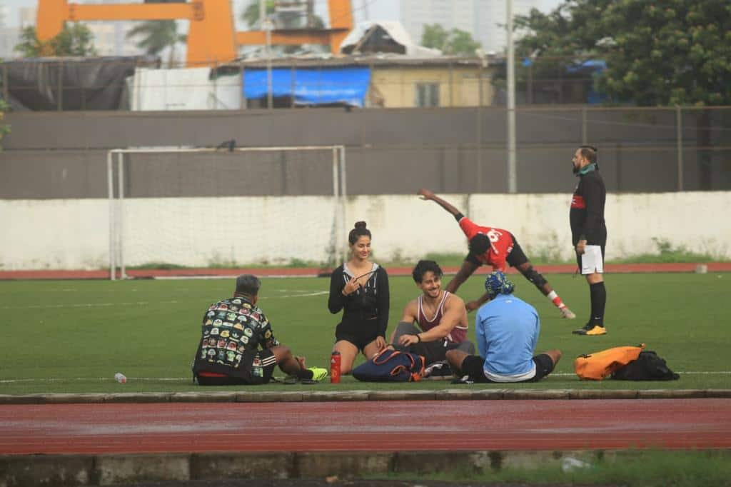 The B-Town football gang takes a break