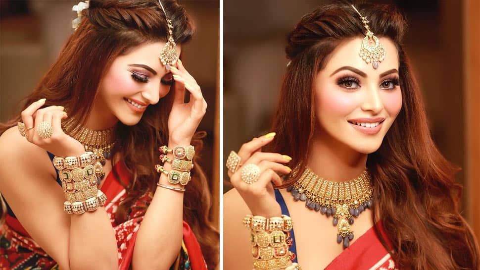 Urvashi Rautela sizzles in Patola Gujarati saree with heavy gold jewellery, desi look goes viral - See pics!
