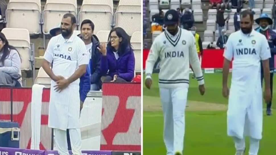 WTC Final: Mohammed Shami wears a towel while fielding, video goes viral – WATCH