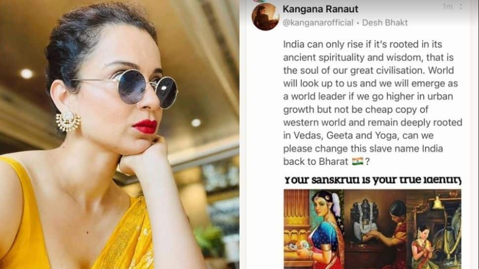 Kangana Ranaut stirs new controversy, urges India’s name to be changed to ‘Bharat’