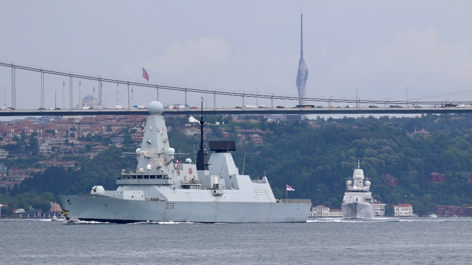 Russian forces fire warning shots at British navy ship in Black Sea