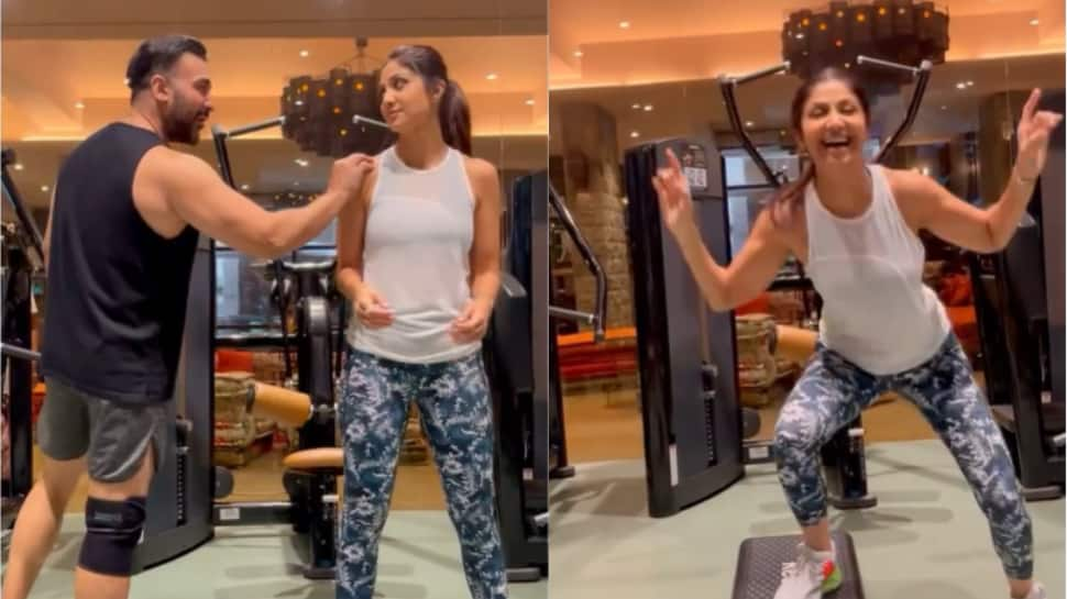 Shilpa Shetty adds ‘Bhangra’ to her workout to burn calories, Raj Kundra, Harbhajan Singh react - Watch video!