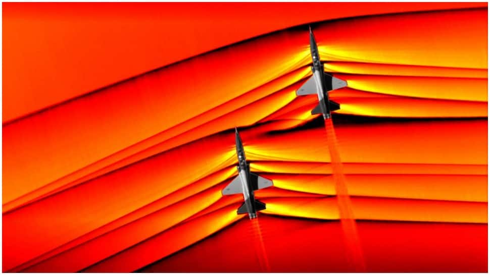NASA shares astonishing images of first air-to-air supersonic shock wave interaction