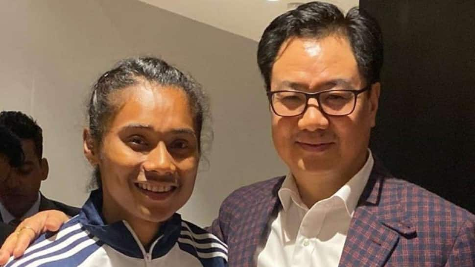 Tokyo Olympics: Sports minister Kiren Rijiju consoles injured sprinter Hima Das