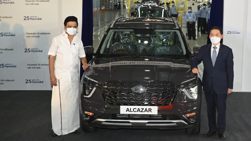 Hyundai rolls out 10 millionth car from its Chennai plant - an Alcazar SUV, Automobiles News