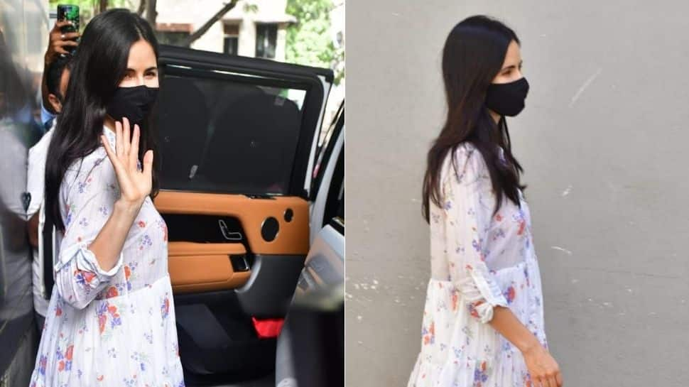 Katrina Kaif stepped out in Bandra wearing a breezy white shirt dress