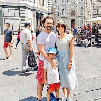 Aamir Khan with his son and wife