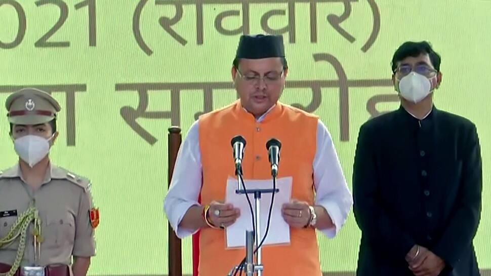 Pushkar Singh Dhami takes oath as new Uttarakhand Chief Minister