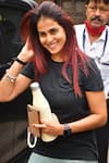 Genelia makes head turn in red hair