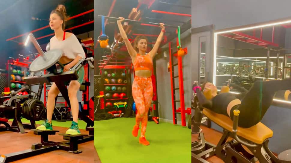 Urvashi Rautela trains hard for her new action film, dons an all-black gym wear - Watch