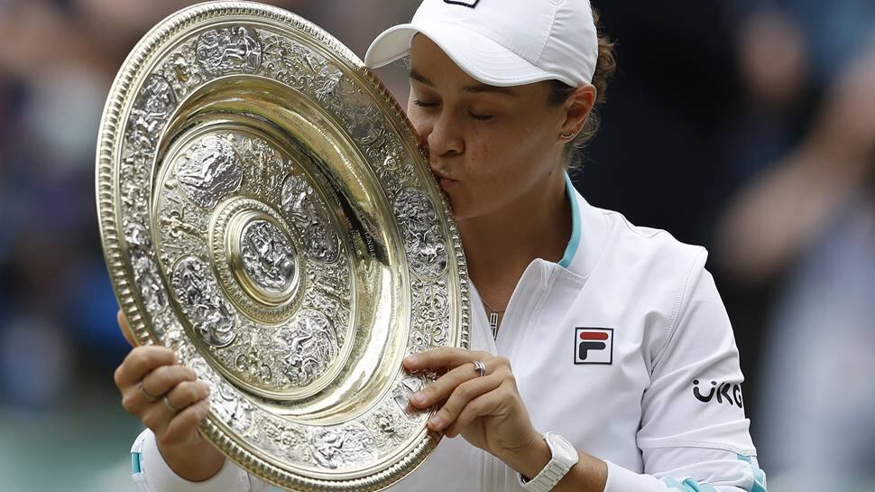 Wimbledon 2021: Ashleigh Barty battles past Karolina Pliskova to clinch title