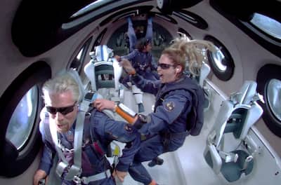 Richard Branson fulfilled his childhood dream of flying to the edge of space