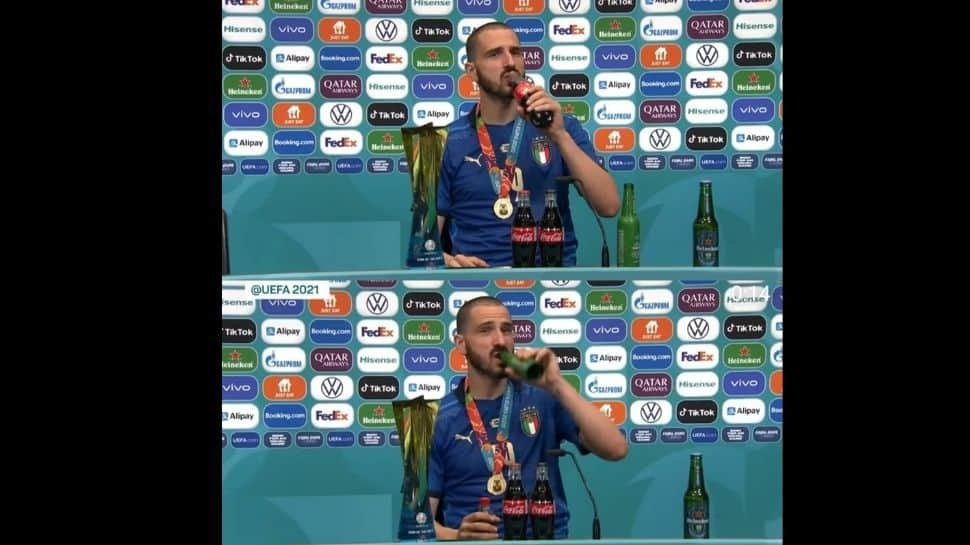 Euro 2020: Unlike Cristiano Ronaldo, Italy’s Leonardo Bonucci enjoys Coca-Cola after winning tournament, Watch