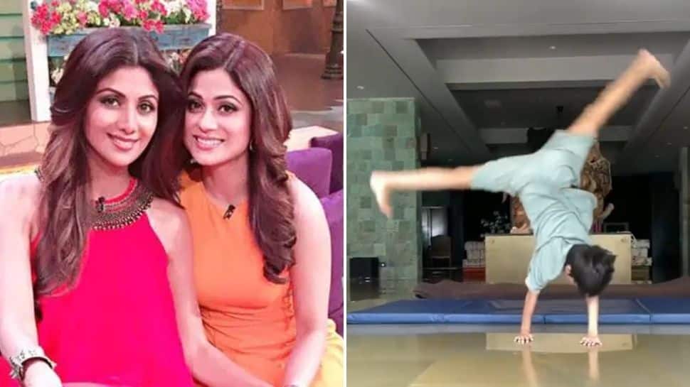 Shilpa Shetty&#039;s son Viaan&#039;s workout video inspires Shamita Shetty - Watch!