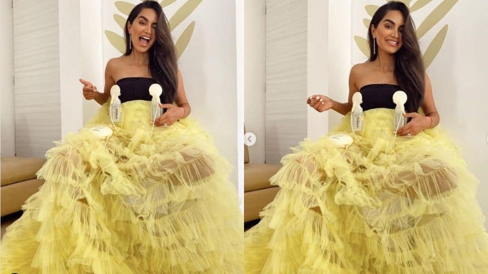 Cannes 2021: Influencer Diipa Buller Khosla sports breast pumps over her gown, makes powerful statement on motherhood