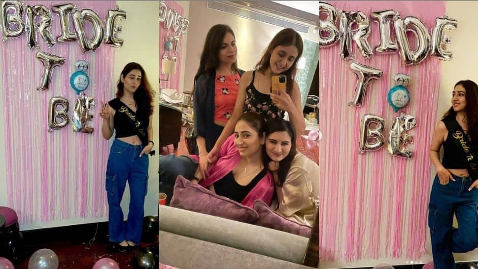 Disha Parmar enjoys crazy bachelorette party with girl-gang, Rahul Vaidya calls her ‘My Bride’ - See pics