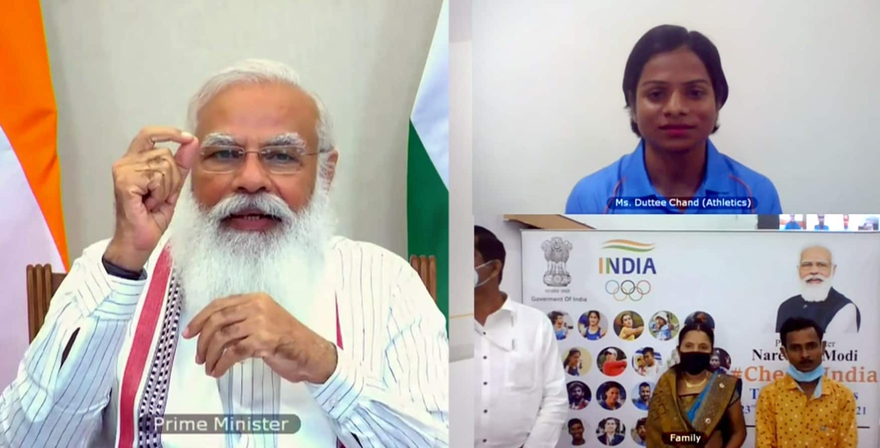 PM Modi also talked to Indian sprinter Dutee Chand