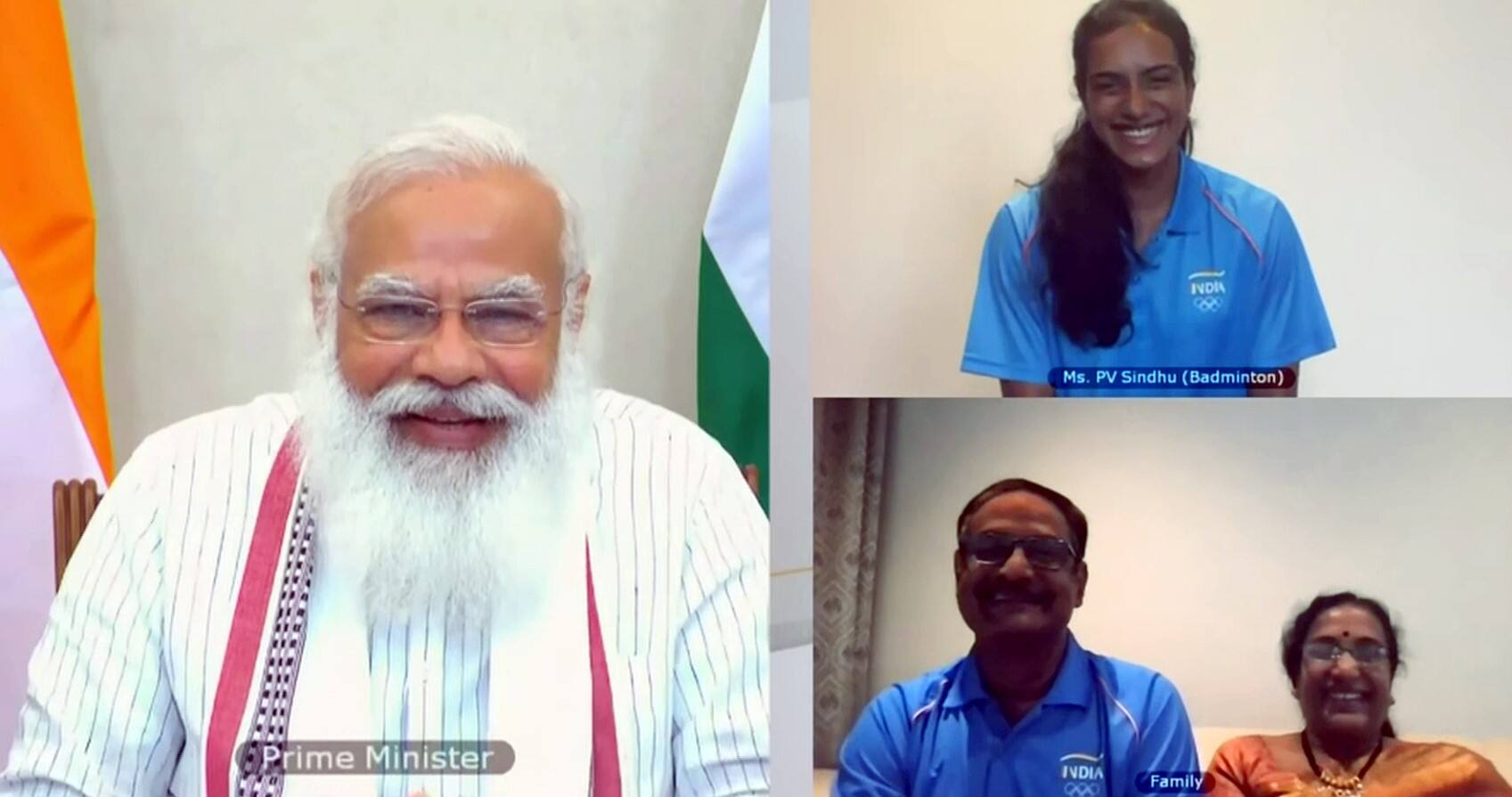 PM Modi promised to have ice cream with PV Sindhu after she returns from the Summer Games