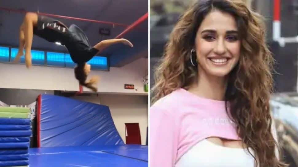 Disha Patani breaks the internet with super impressive back-flip, Sussanne Khan says &#039;wow&#039; - Watch!