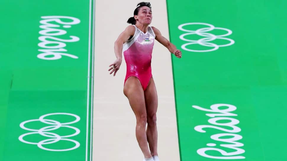 Oksana Chusovitina of Uzbekistan is 46 and competing in her eighth Olympics. (Source Twitter)