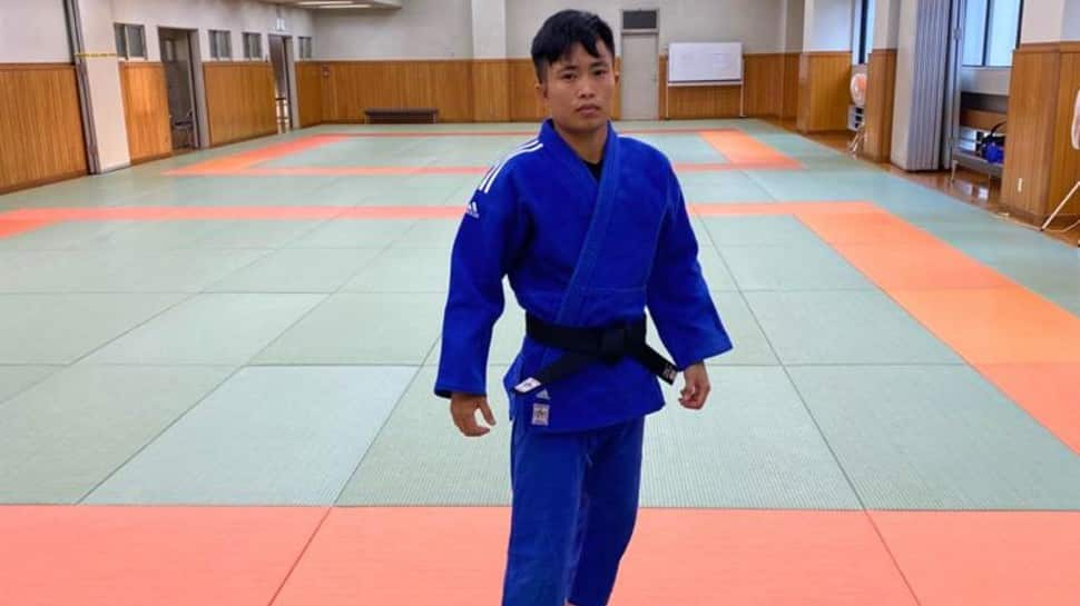 Judoka Sushila Devi trains at the Olympic village ahead of her Tokyo Olympics debut. (Source: Twitter)