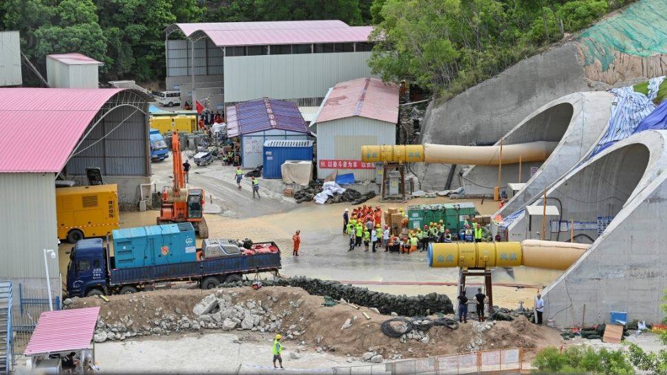 Rescue workers in Zhuhai