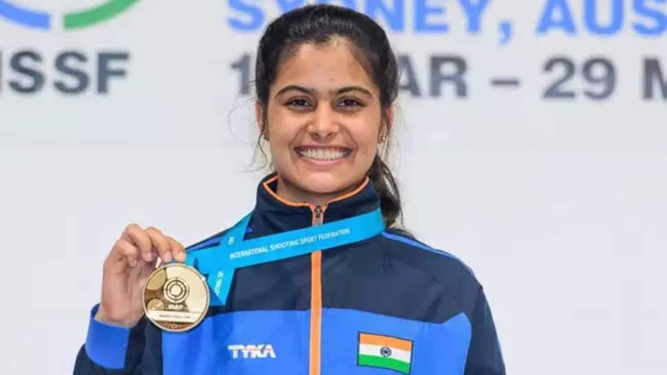Teenager Manu Bhaker will be one of the biggest medal hopes in 10m air pistol event at Tokyo Olympics. (Source: Twitter)