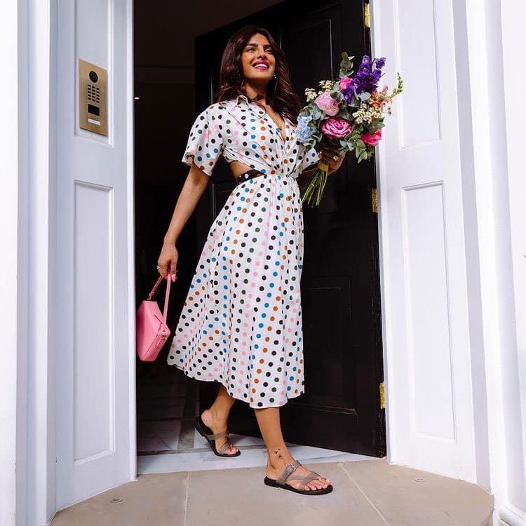 Priyanka Chopra in polka dotted maxi dress!