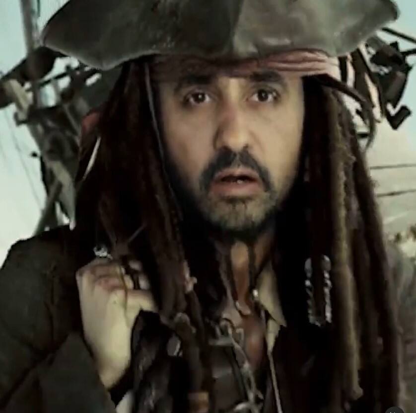 The businessman dons Captain Jack Sparrow's avatar!