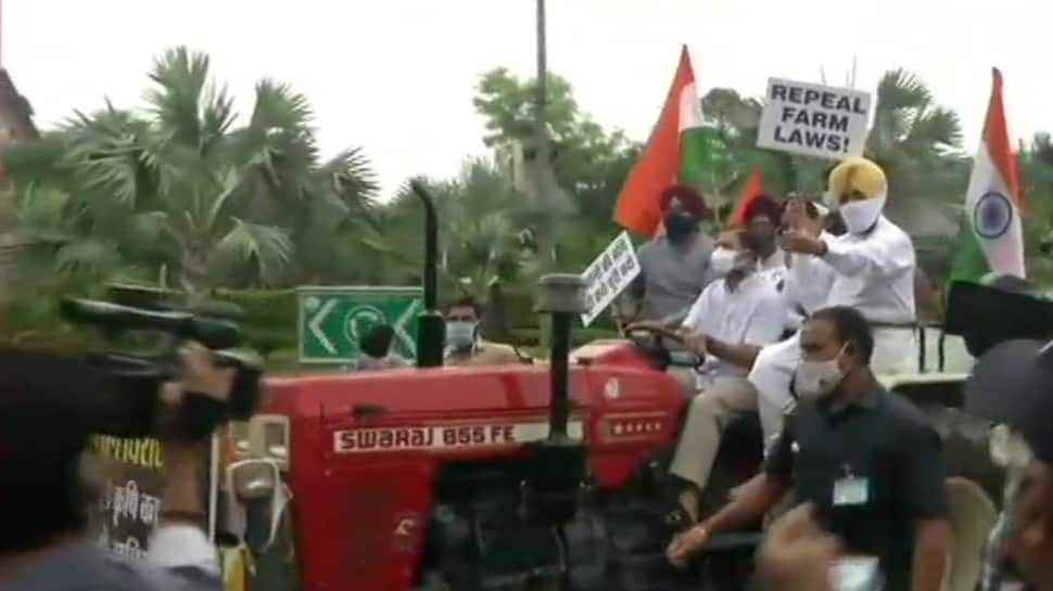 The protest outside the Parliament was stopped by the police