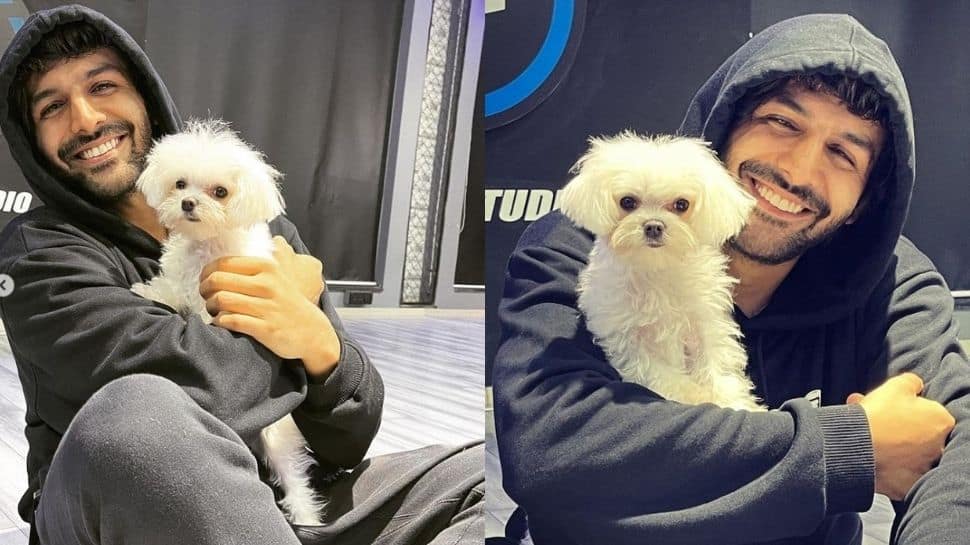 Kartik Aaryan shares adorable photos with his furry buddy