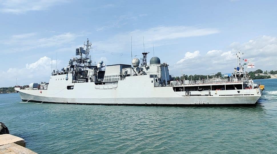 INS Talwar reaches Mombasa to participate in Exercise Cutlass Express 2021 as the annual Maritime Exercise.