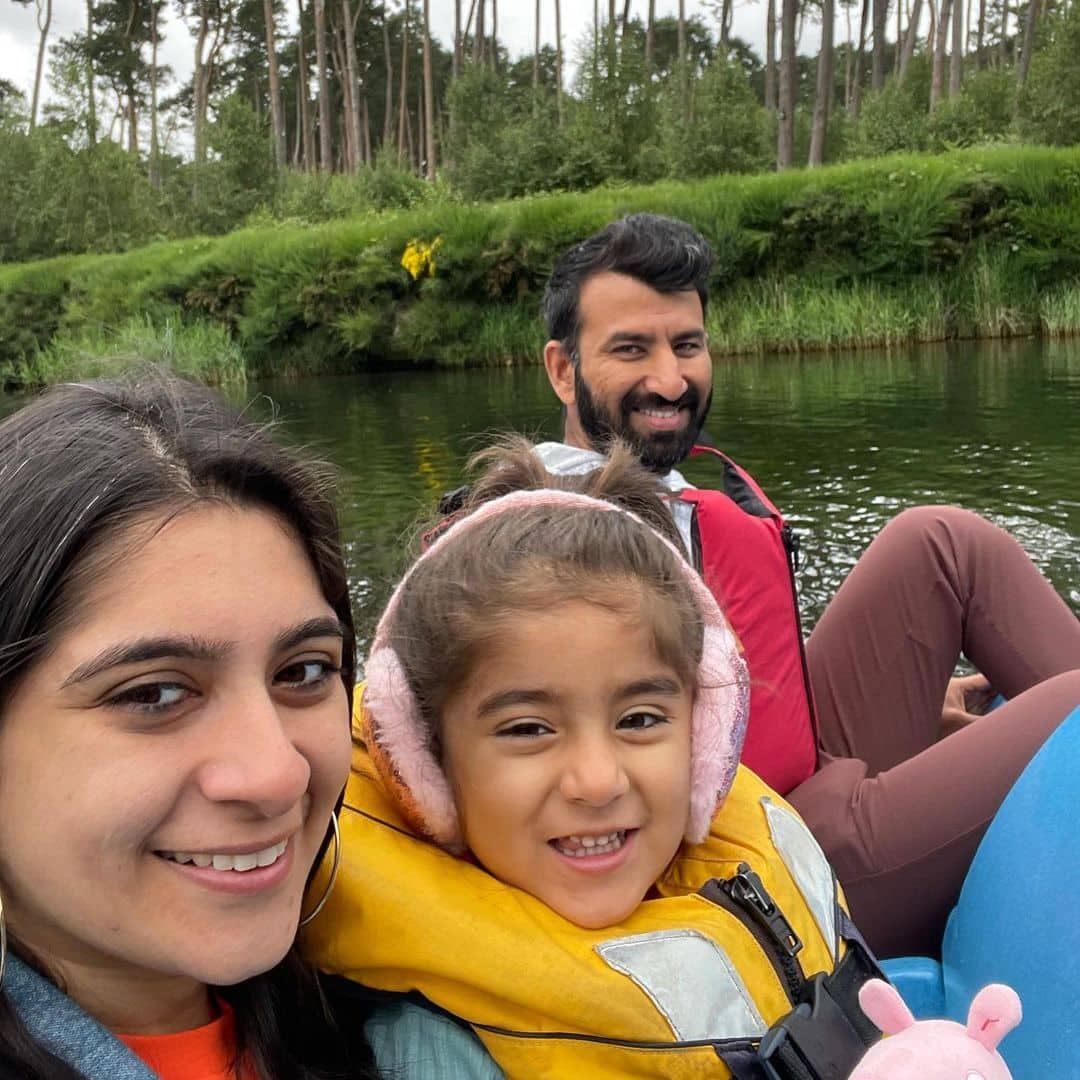 Cheteshwar Pujara with family