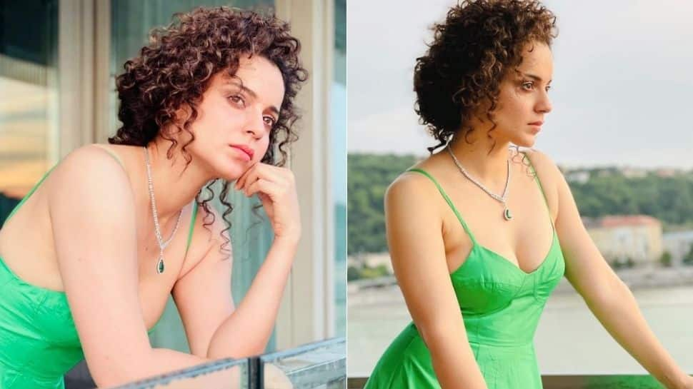 Kangana Ranaut begins her weekend on thoughtful note, looks gorgeous in emerald green dress! - See pics