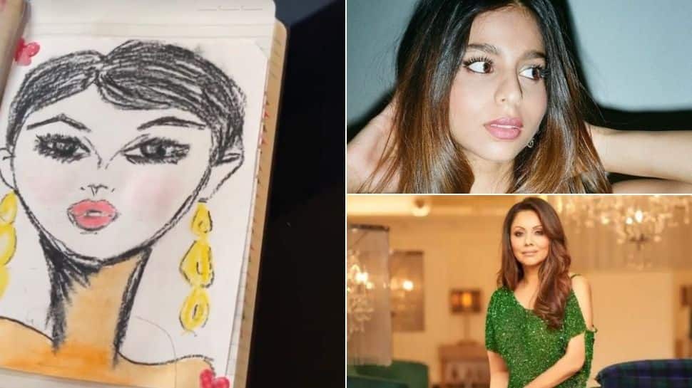 Gauri Khan indulges in some &#039;therapeutic&#039; charcoal art with daughter Suhana Khan