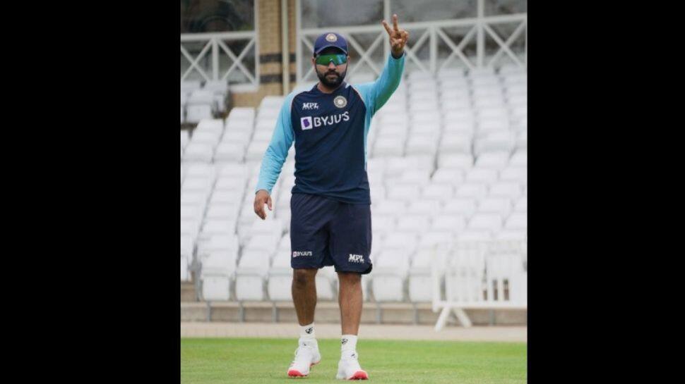 Indian opener Rohit Sharma at a training session at Trent Bridge in Nottingham. (Source: Twitter)