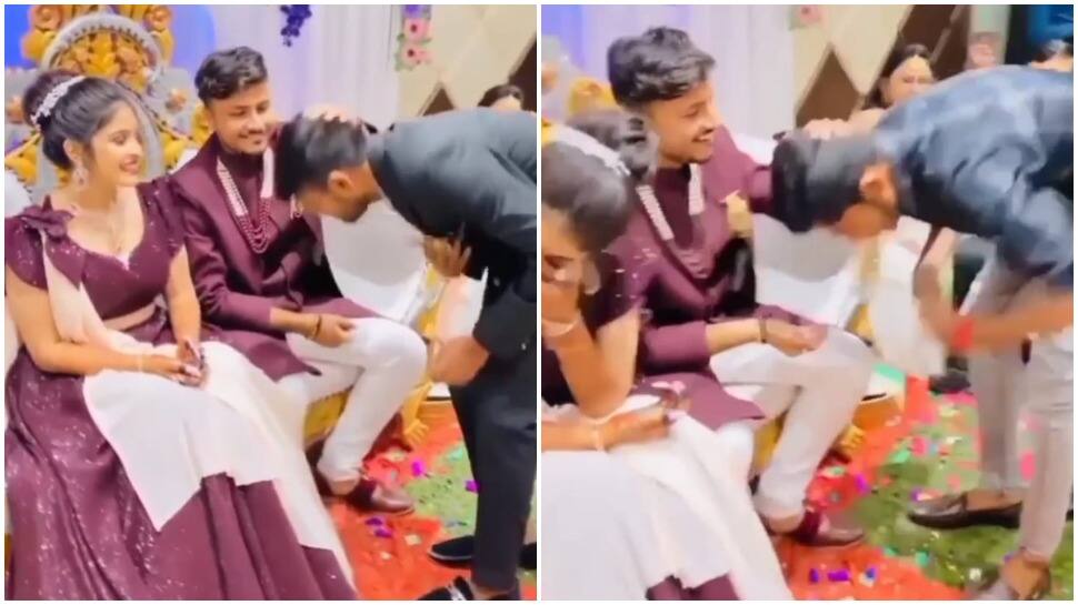 Viral video: Friends pull hilarious prank on newly-wed couple at wedding reception
