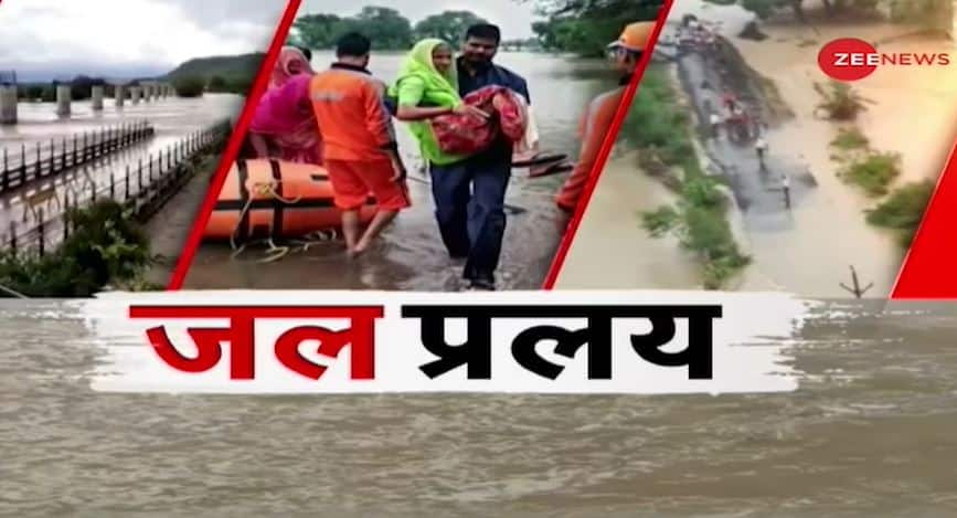 Rivers in spate after heavy rain in Madhya Pradesh | Zee News