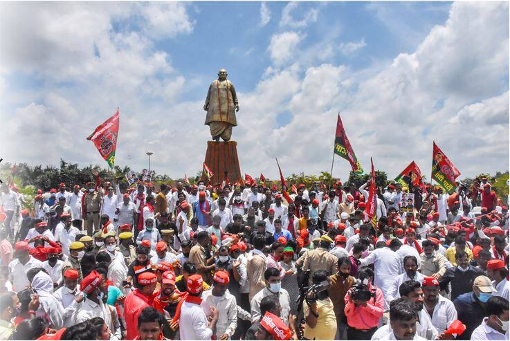 SP workers participate in Cycle Yatra