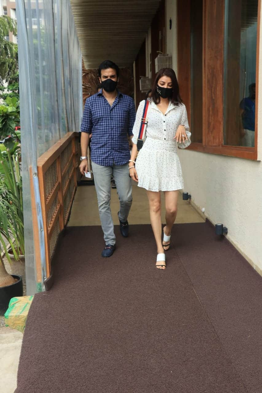 Kajal Aggarwal spotted with her husband