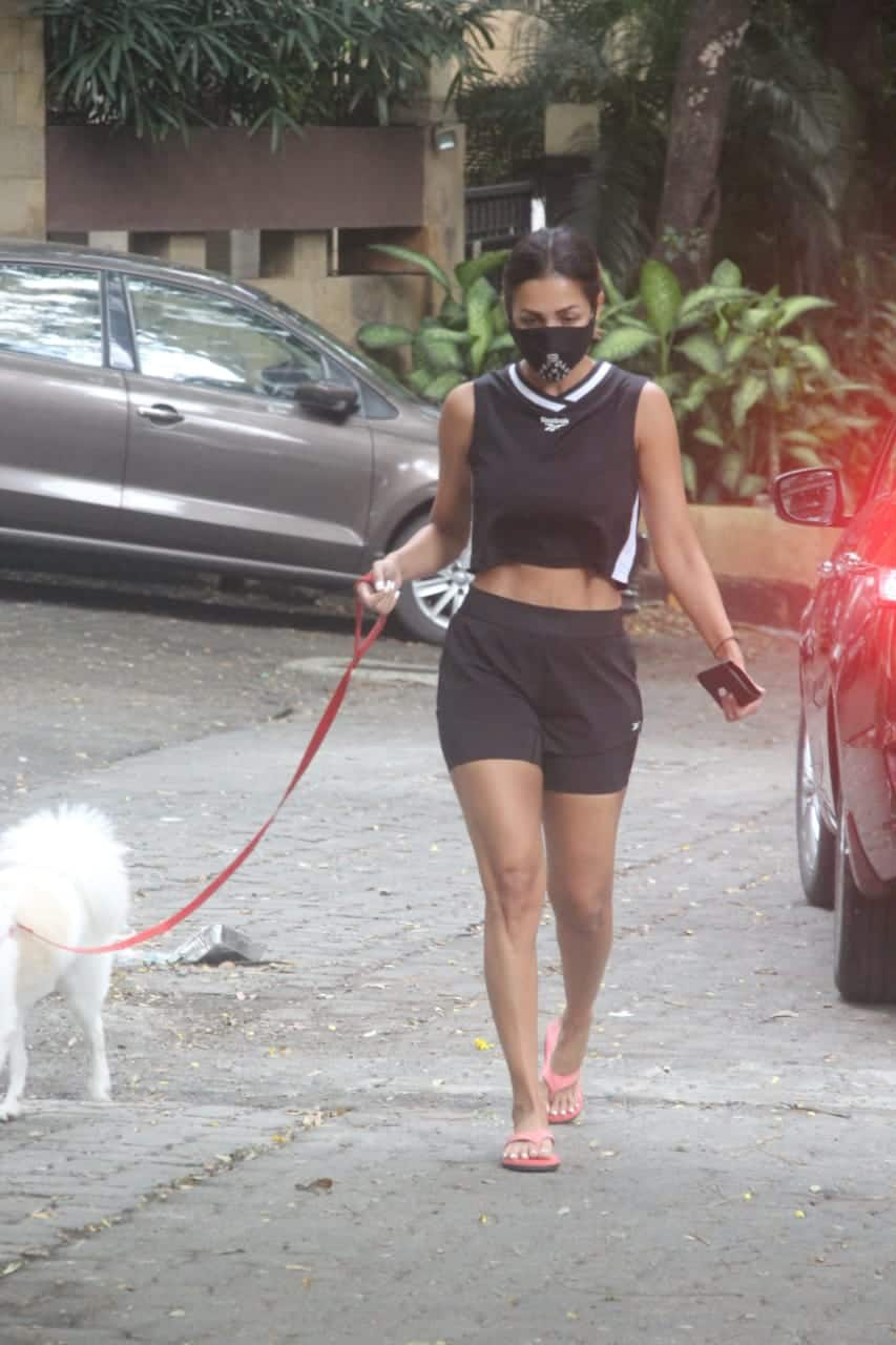 Malaika Arora pooch Casper accompanies her