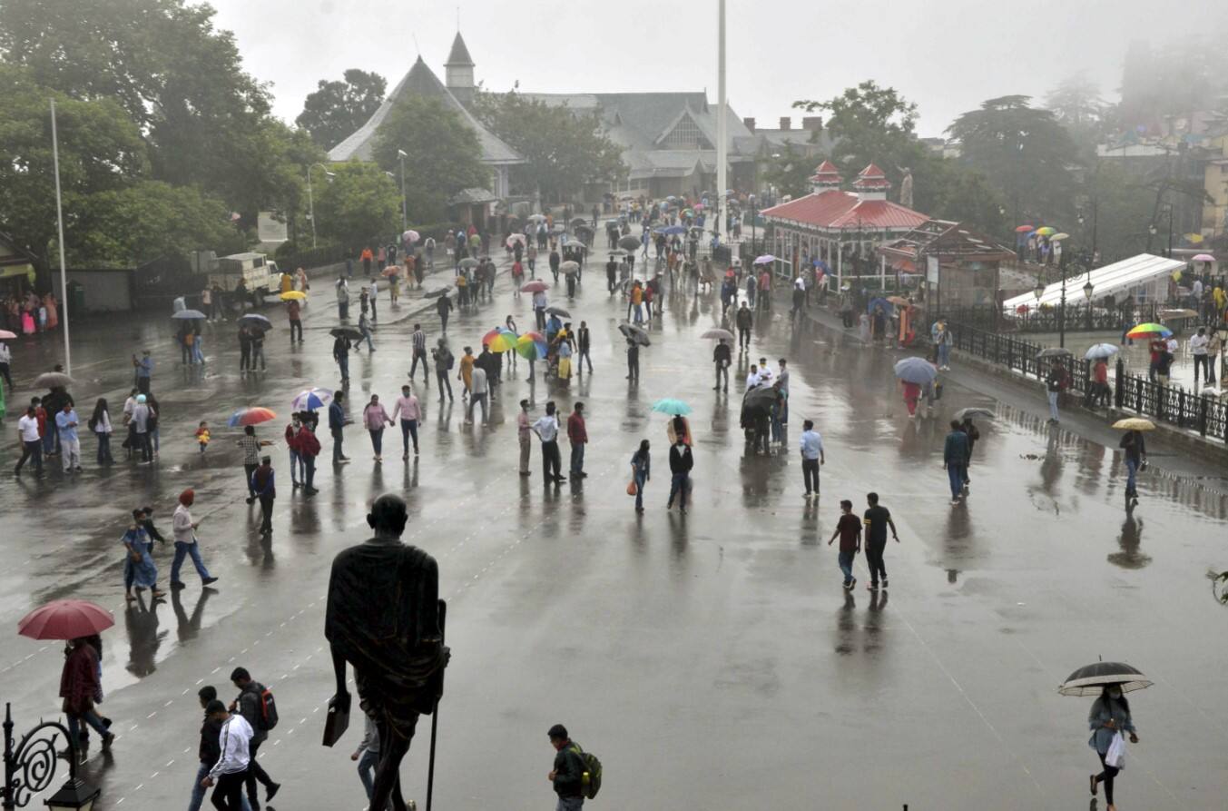 Rainfall over Uttarakhand and Himachal Pradesh