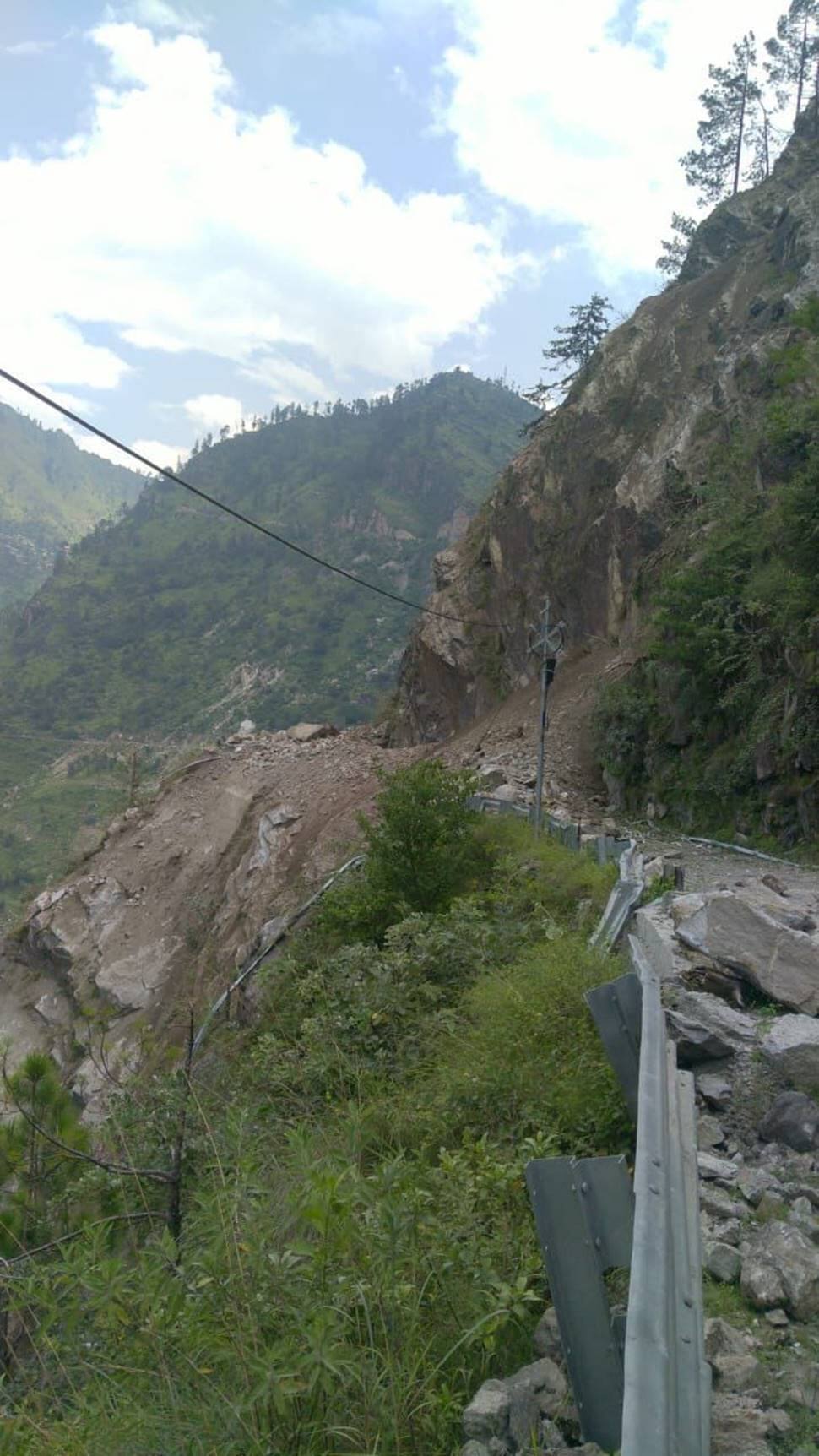 Multiple landslides had struck in July 