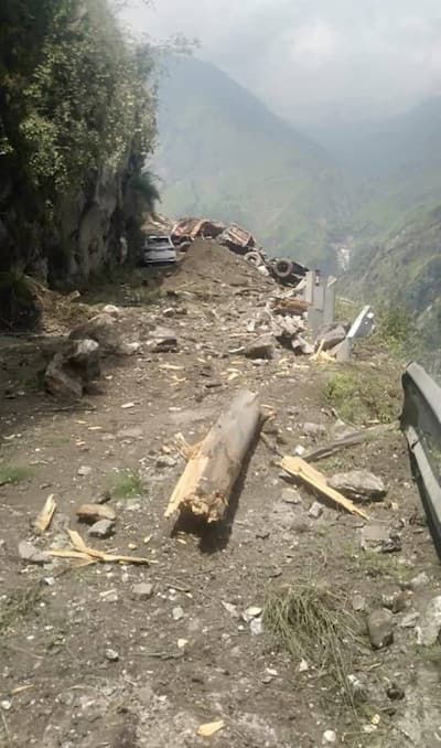 Landslide in Himachal Pradesh's Kinnaur