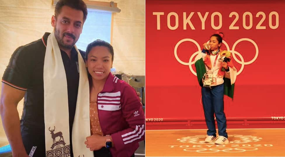 Salman Khan meets Olympian Mirabai Chanu, gives her best wishes